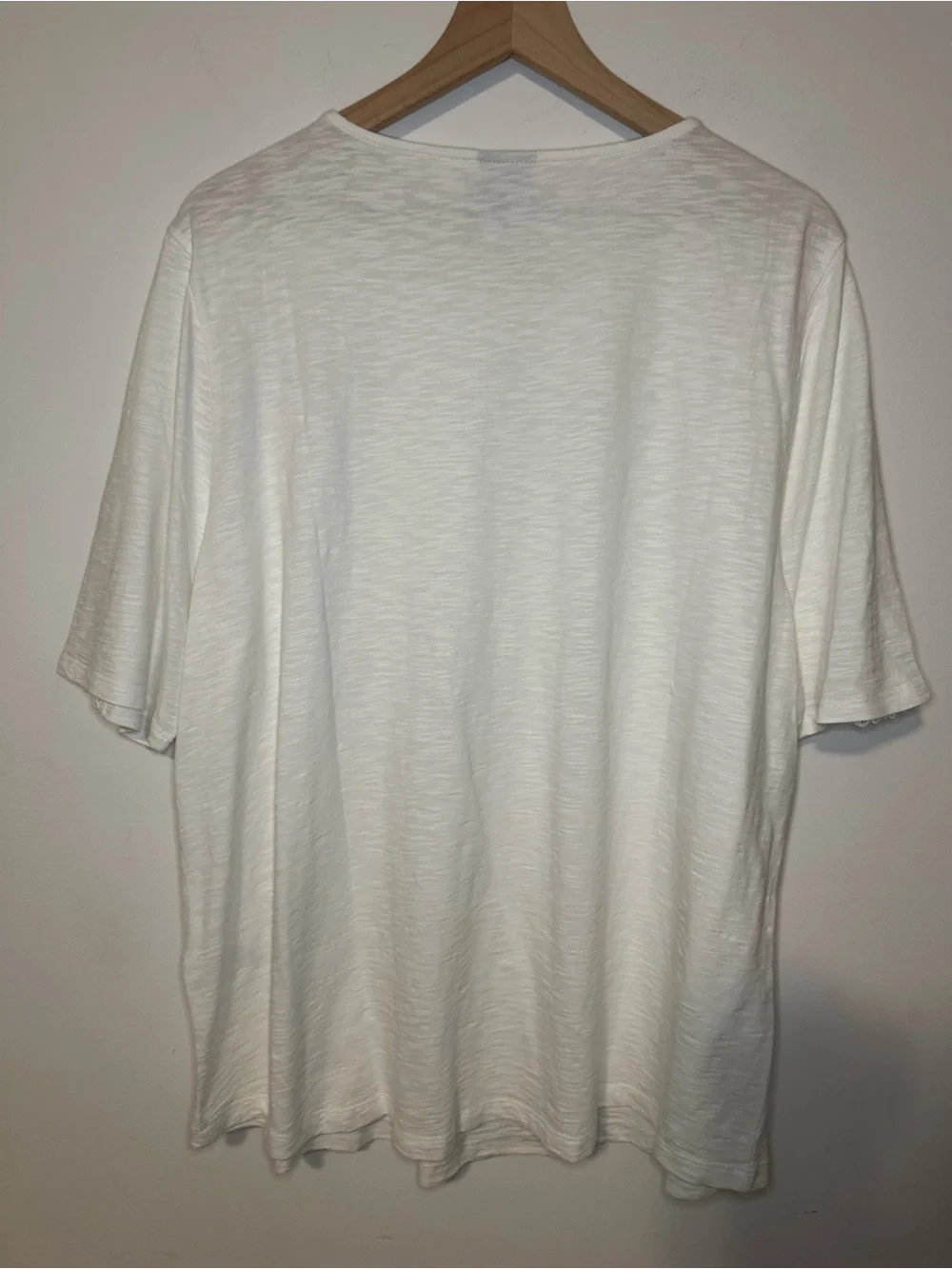 Chico’s Crochet Short Sleeve Tee 4 Scoop Neck Short sleeve Knit Fashion White